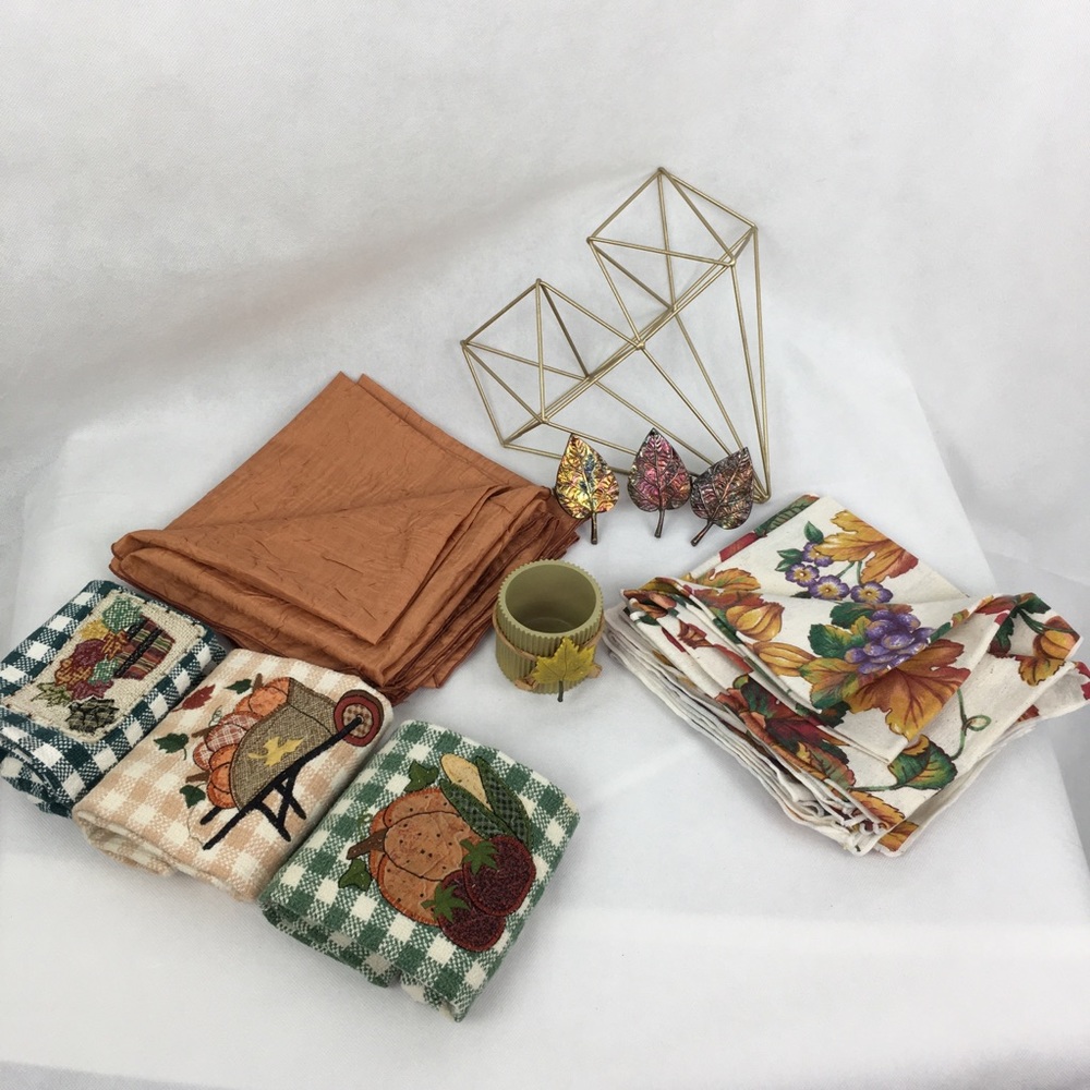 Fall Decor Table Linens Bundle 17 Piece Set